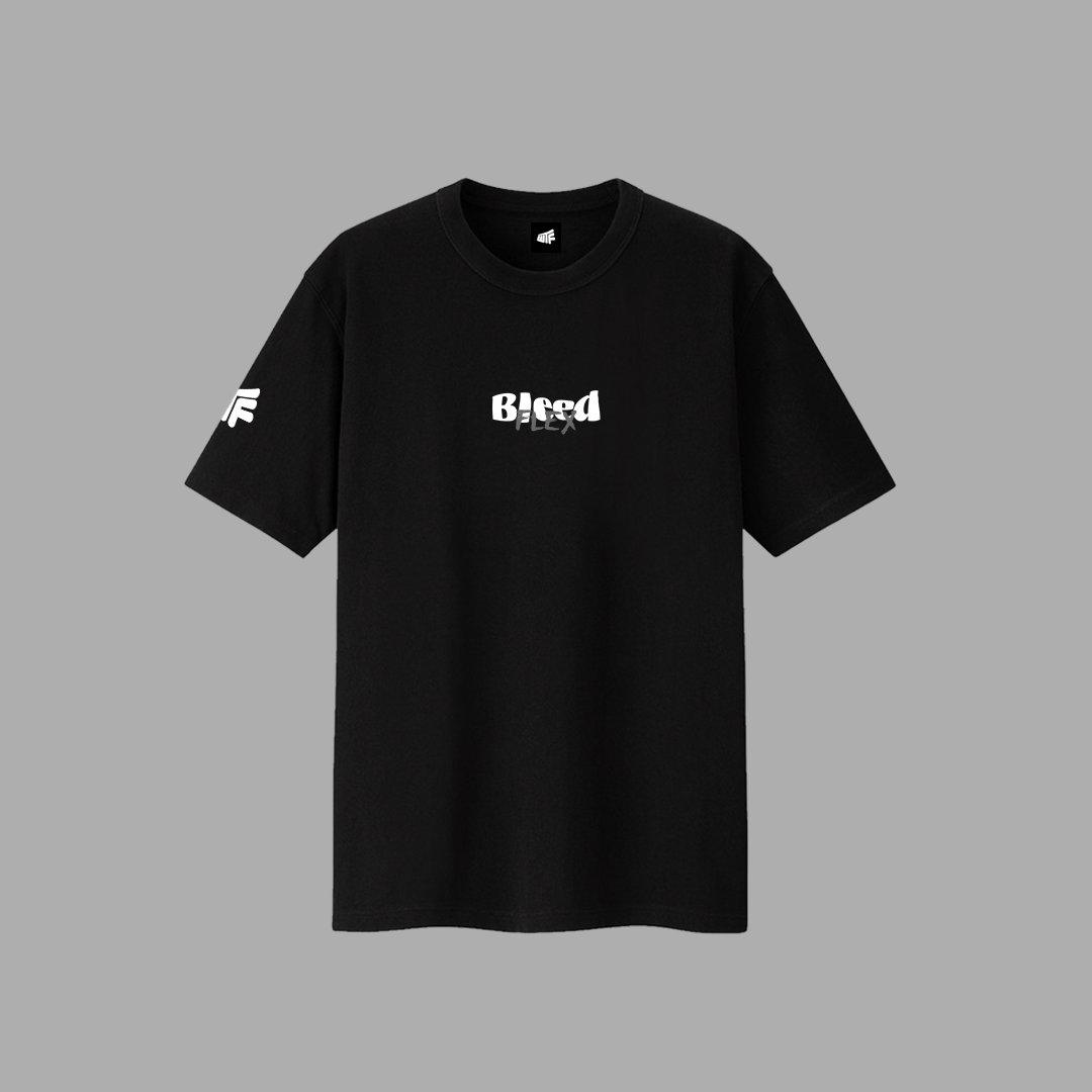 BLEED FLEX Black Heavyweight T-shirt