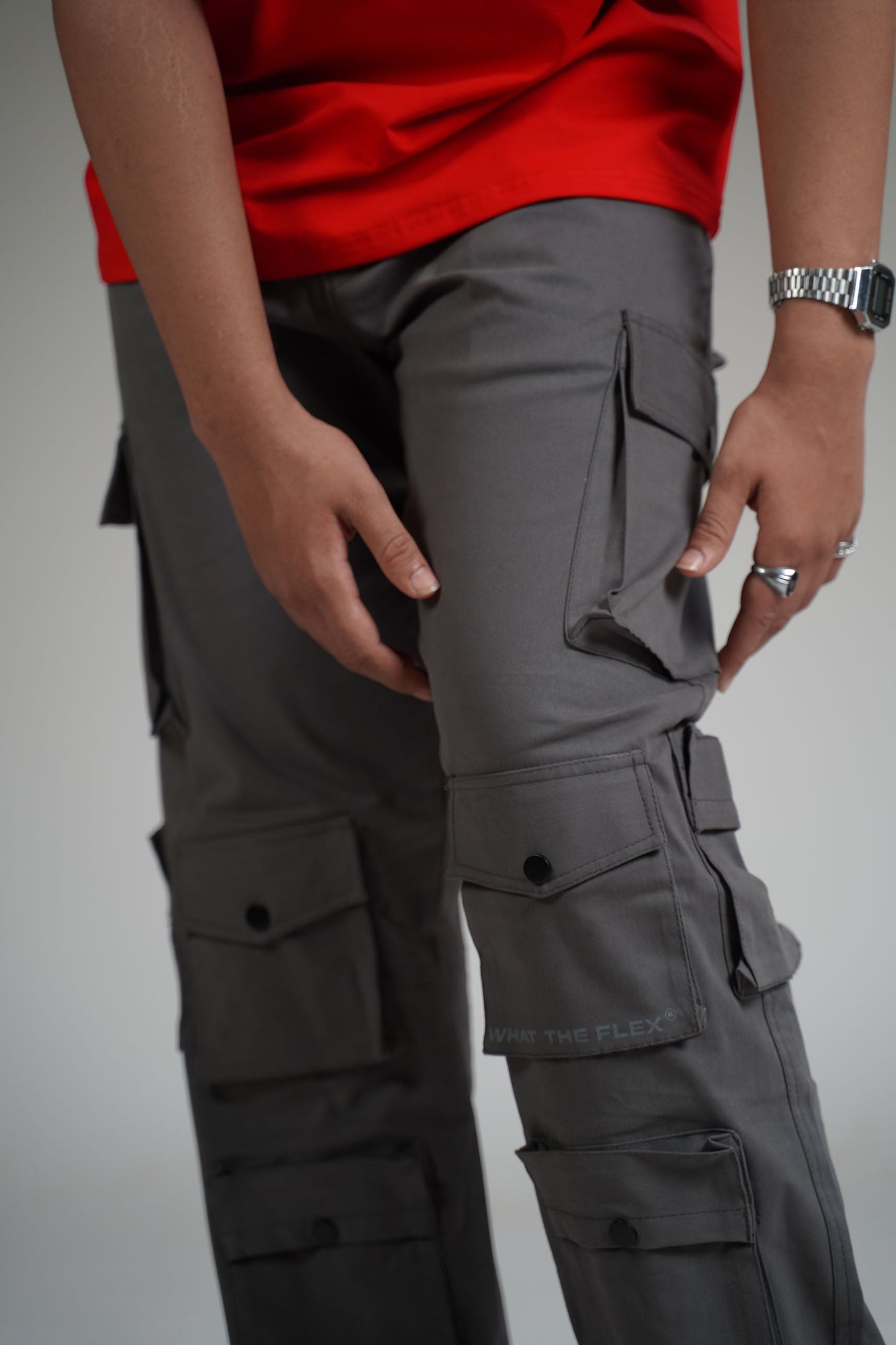 CHARCOAL GREY POCKET Cargo Pants - Exclusive