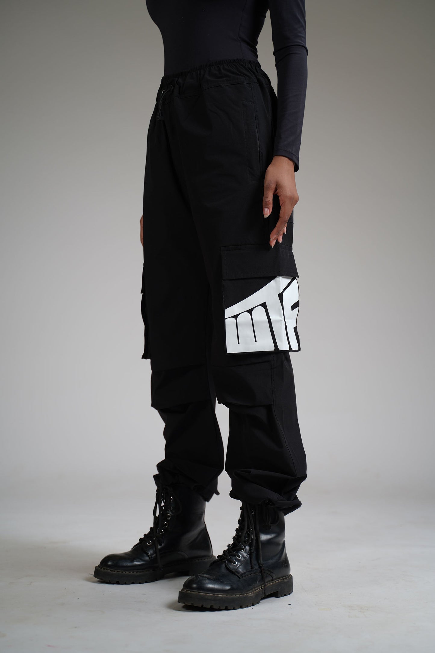 BLACK Parachute Pants