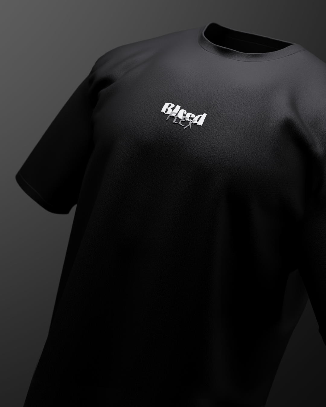 BLEED FLEX Black Heavyweight T-shirt